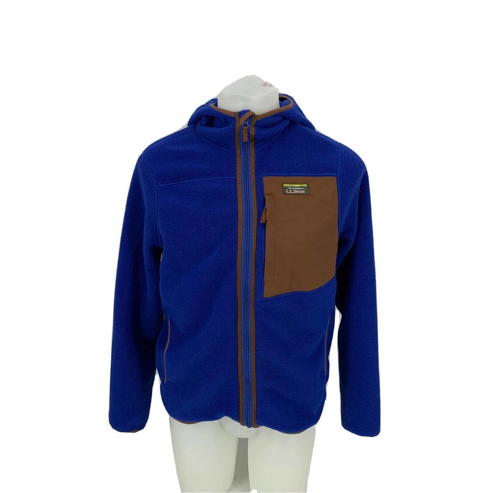 L.L Bean Men's Mountain Classic Fleece Hoodie Full Zip LOGO Sz S Small CLOSET